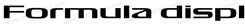 Formula display Black字体转换